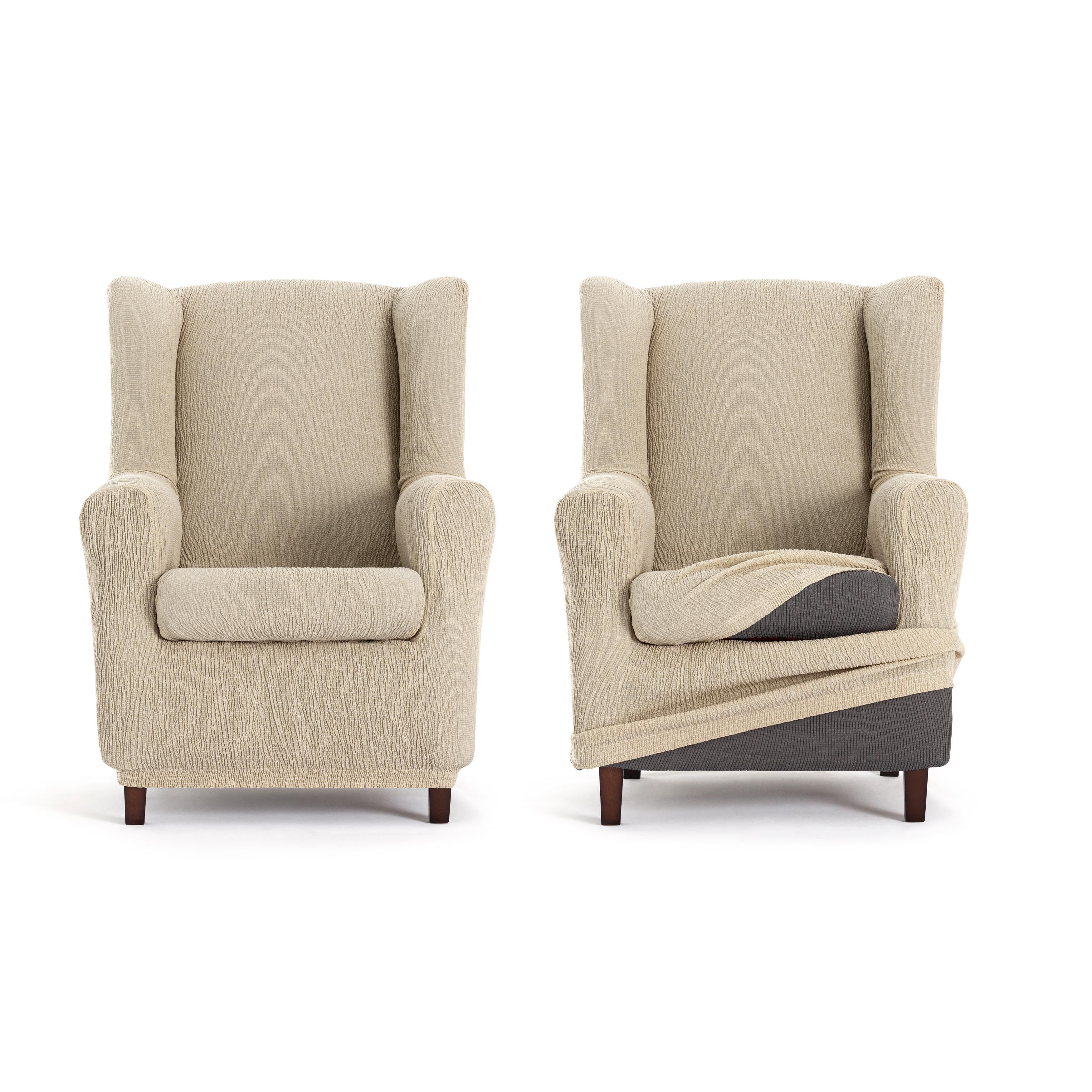 Milica - Funda Elástica para Sillón Orejero Tavira en Varios Colores - Protege Tu Sillón y Renueva Tu Decoración de tu sillón