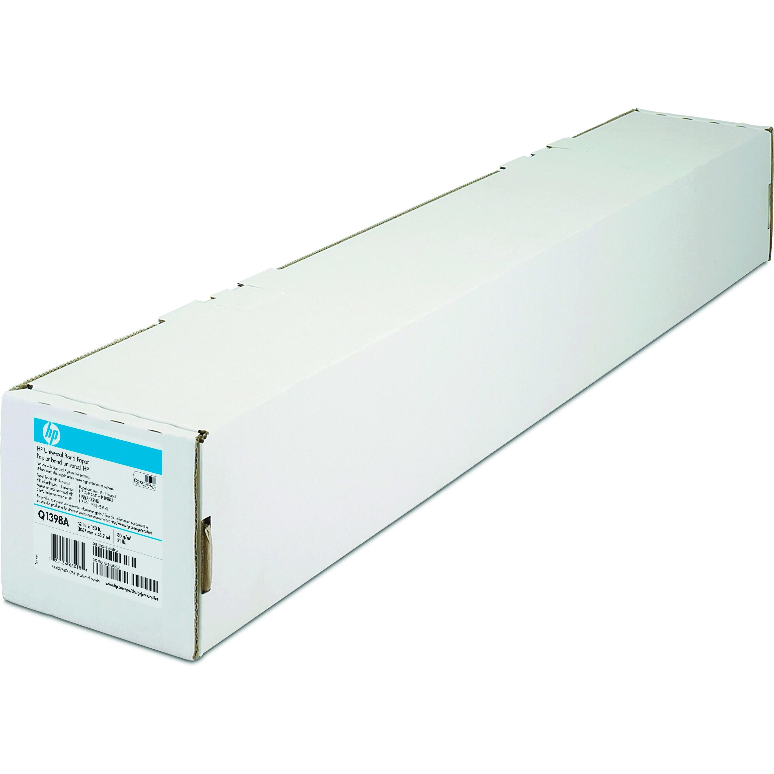 HP - Papel - papel bond - rollo (106.7 cm x 45.7 m) - 80 g/m2 Q1398A