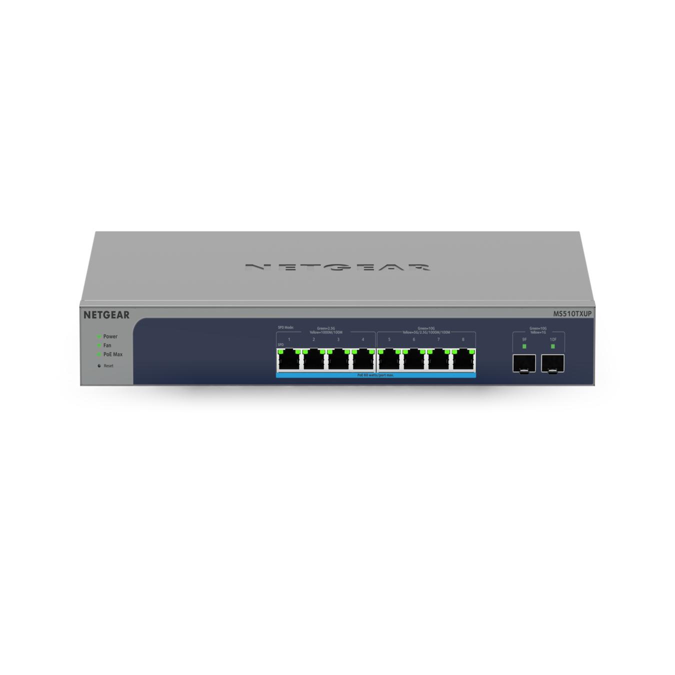 Netgear MS510TXUP Gestionado L2+ 10G Ethernet (100/1000/10000) Energía sobre Ethernet (PoE) Gris
