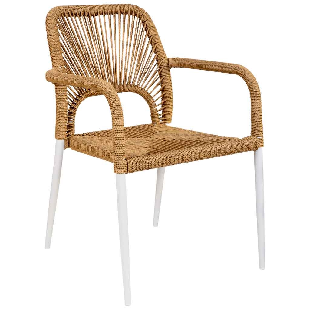 Wonderlust Deco - Silla de ratan sintético biege 57x63x80.5 Beige 57x63x80,5h cm