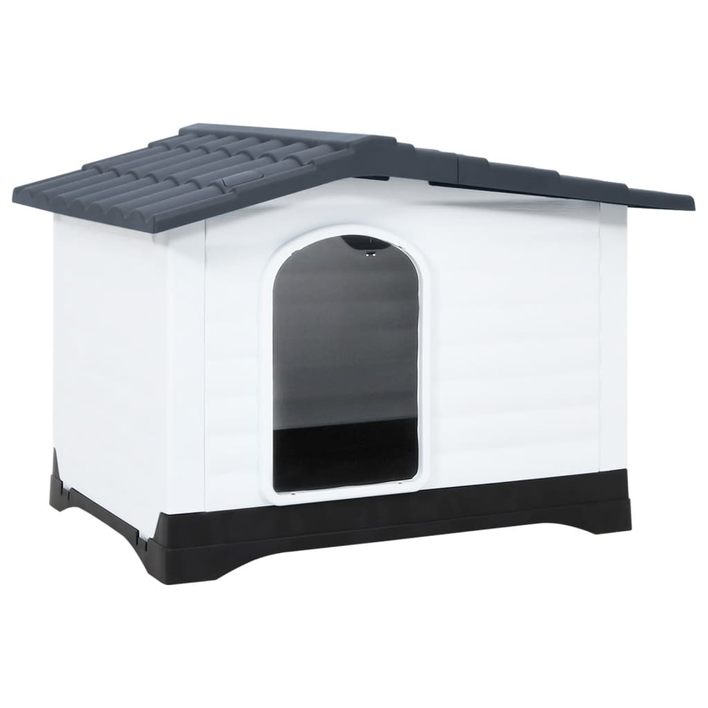 vidaXL Caseta para Perros Polipropileno Mascotas Jaula Perrera Cobertizo Color Azul,  Gris, y mas
