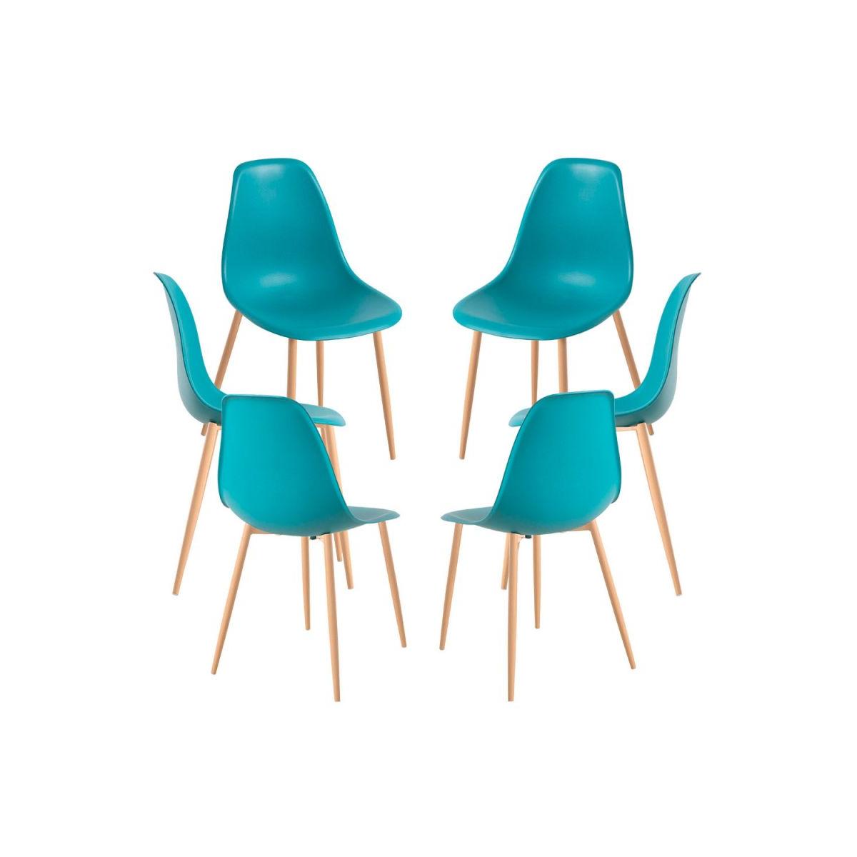 Regalos Miguel - Packs Sillas Comedor - Pack 6 Sillas Mykle - Verde azulado