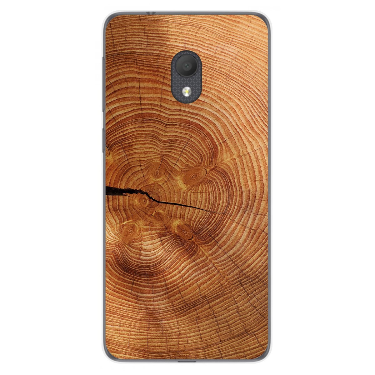 Tumundosmartphone Funda Gel Tpu para Alcatel 1C 2019 diseño Madera 04 Dibujos