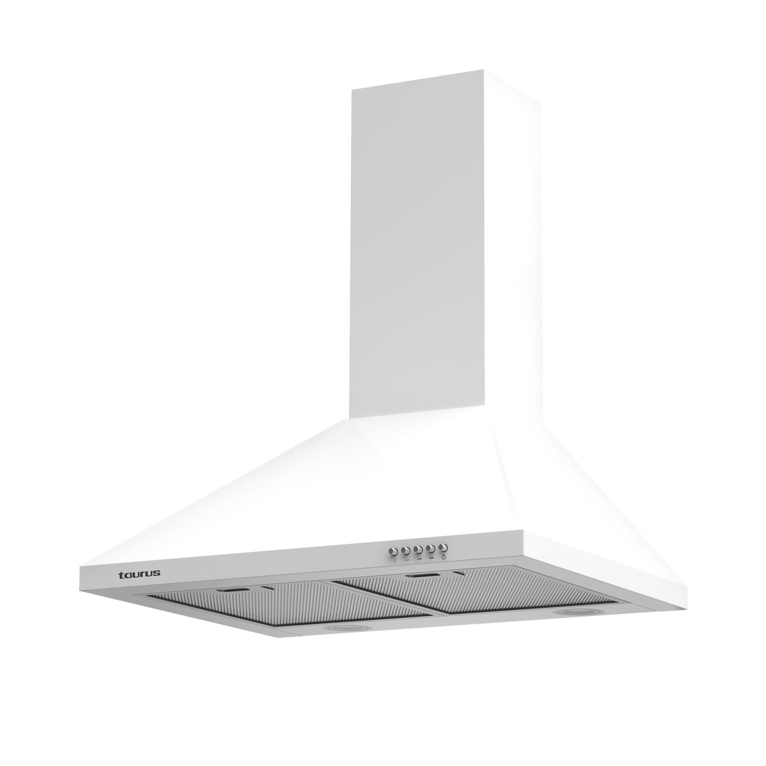 Campana Decorativa Piramidal TAURUS PR60WHAL 60cm 650m³/h Clase A Blanco brillante  | 927646000, 71dB, Niveles Extracción 3
