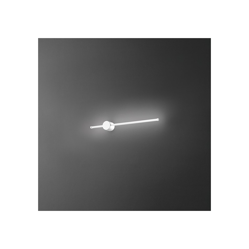 Aplique de pared LED CLOCK en aluminio 12W 3000K Perenz 65 cm Blanco