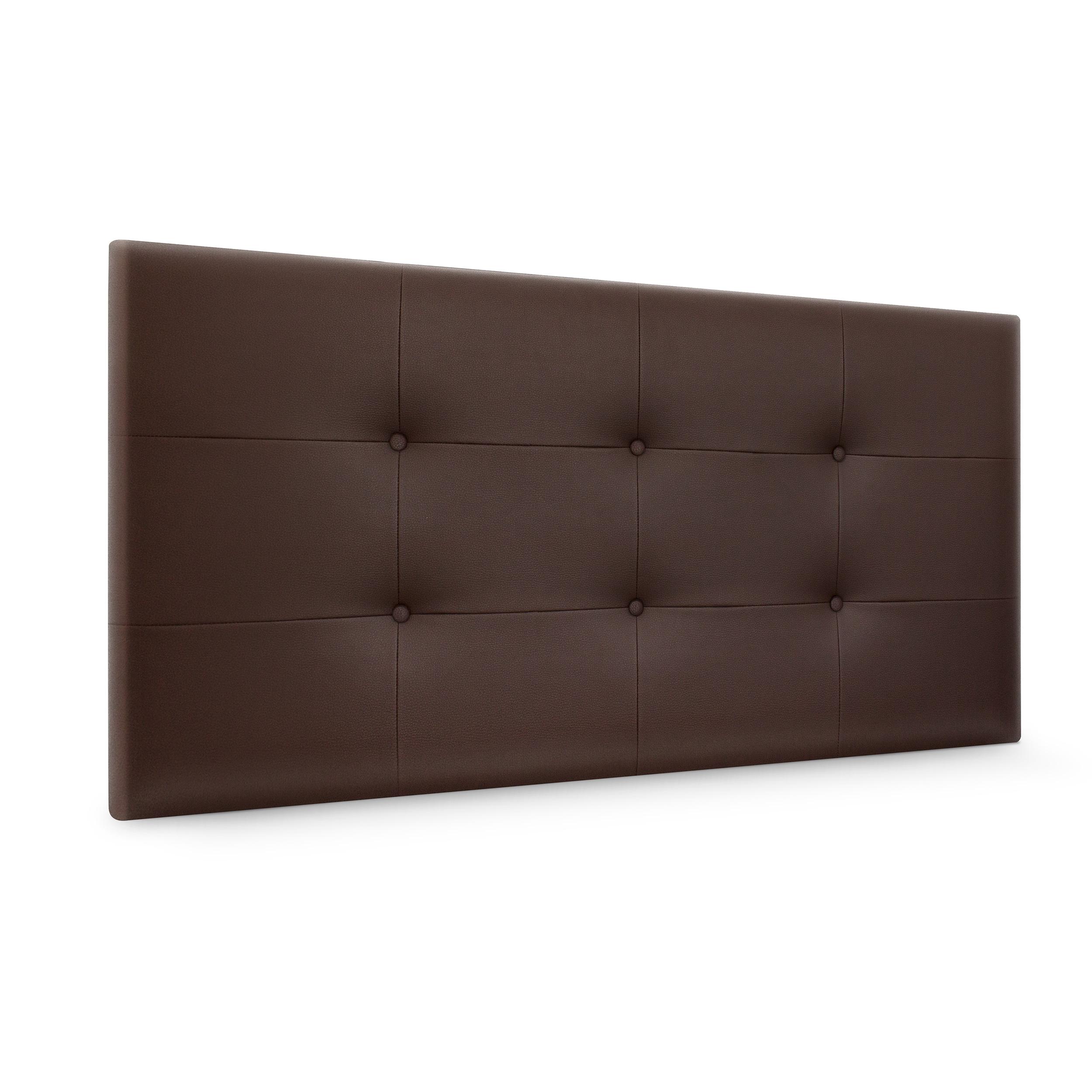 DHOME Cabecero Capitone Tapizado Polipiel o Tela Acualine con 8cm de Grosor Cabezales de Cama Acolchado Capitoné Cabeceros de Cama (Chocolate Polipiel)