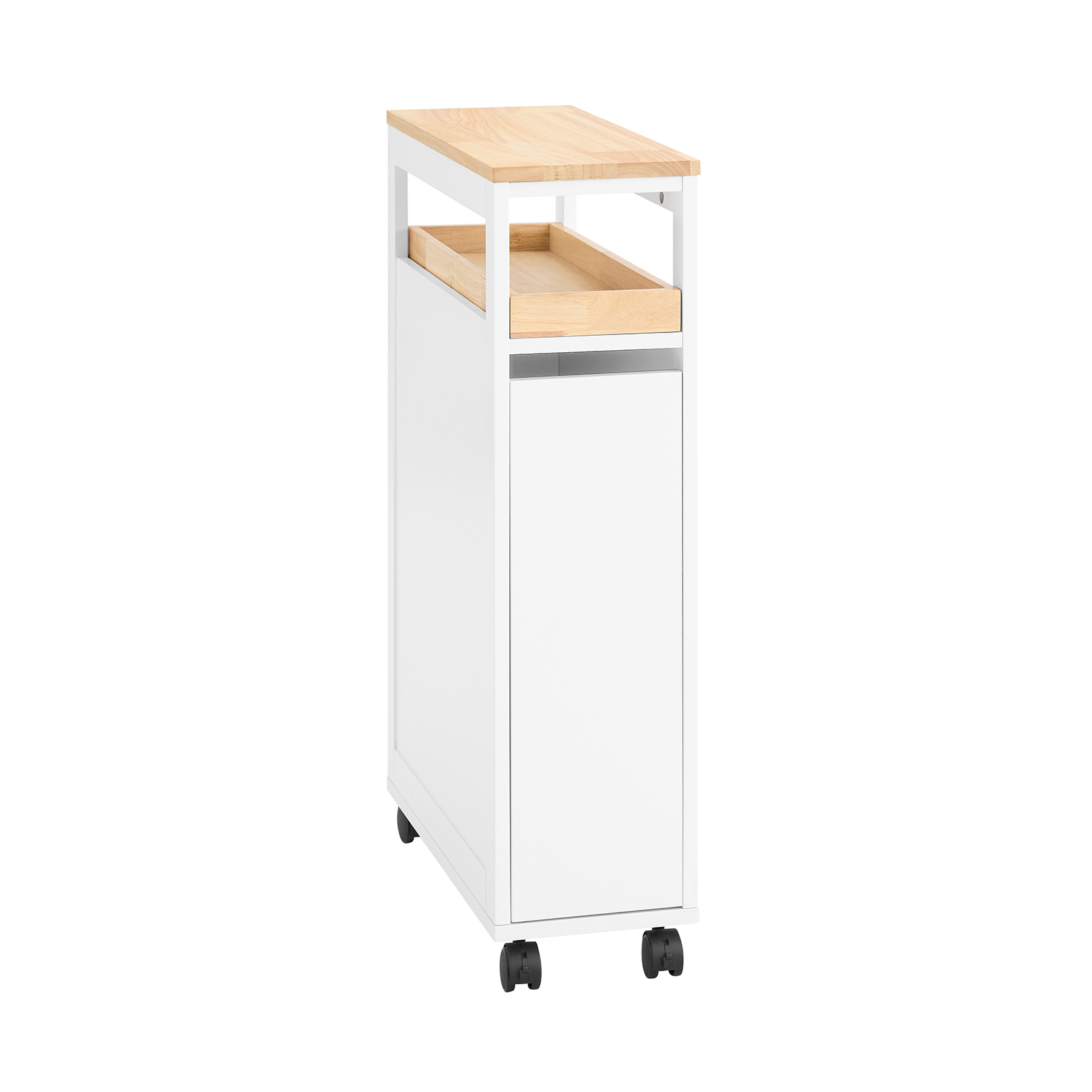 SoBuy Carrito Multiusos 3 Niveles Estrecho Blanco MDF para Baño