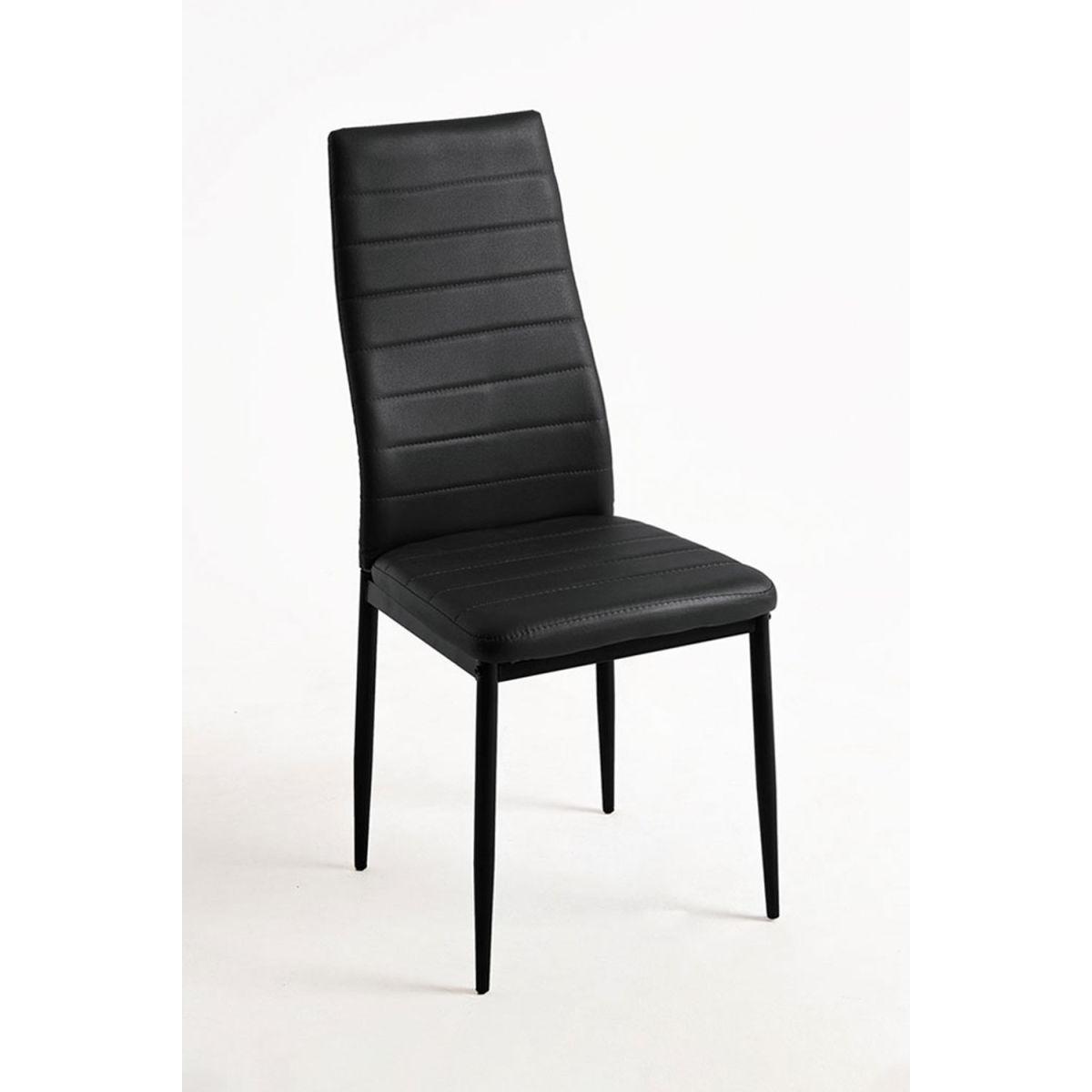Regalos Miguel - Packs Sillas Comedor - Pack 4 Sillas Lauter Polipiel - Negro