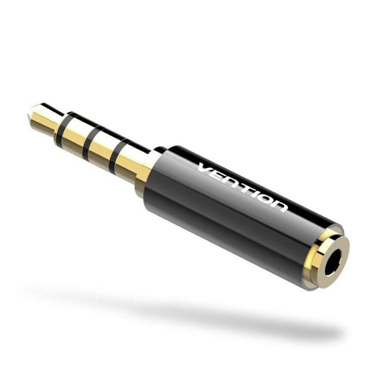 Vention Adaptador Jack BFBB0/ Jack 3.5 Macho - Jack 2.5 Hembra/ Negro