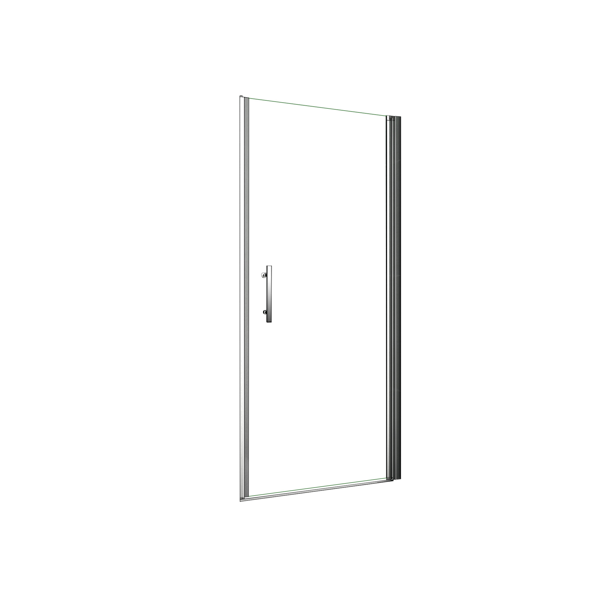 Mampara de Ducha Frontal Abatible,Perfil Cromado,Vidrio Antical 6mm,(686-716)x1950mm
