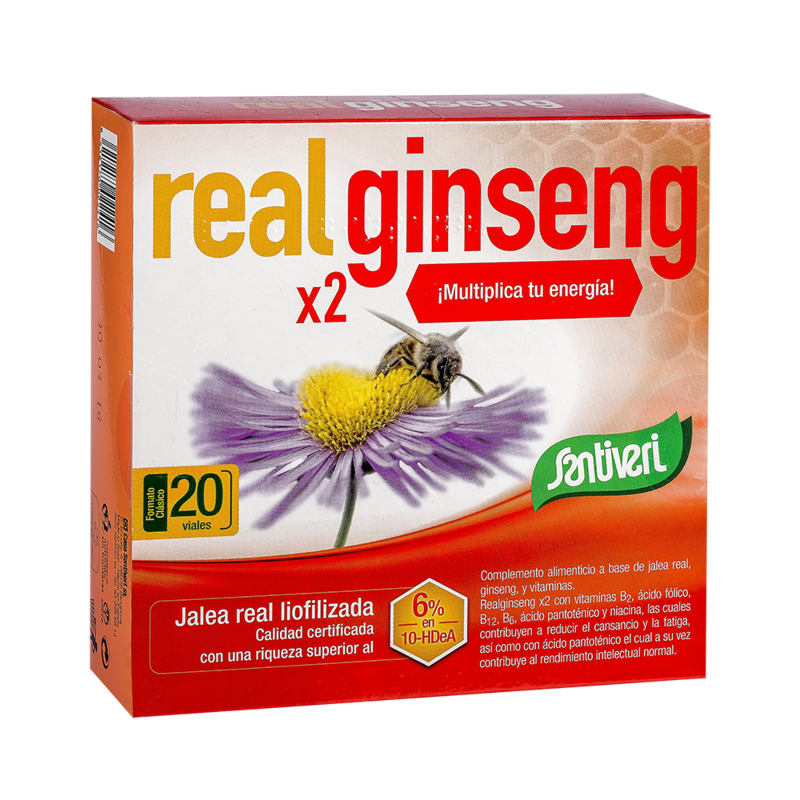 Santiveri Realginseng X2 20 Viales - Energizante Natural