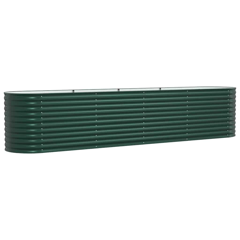 vidaXL Cama elevada Verde 400 x 80 x 81 cm Acero