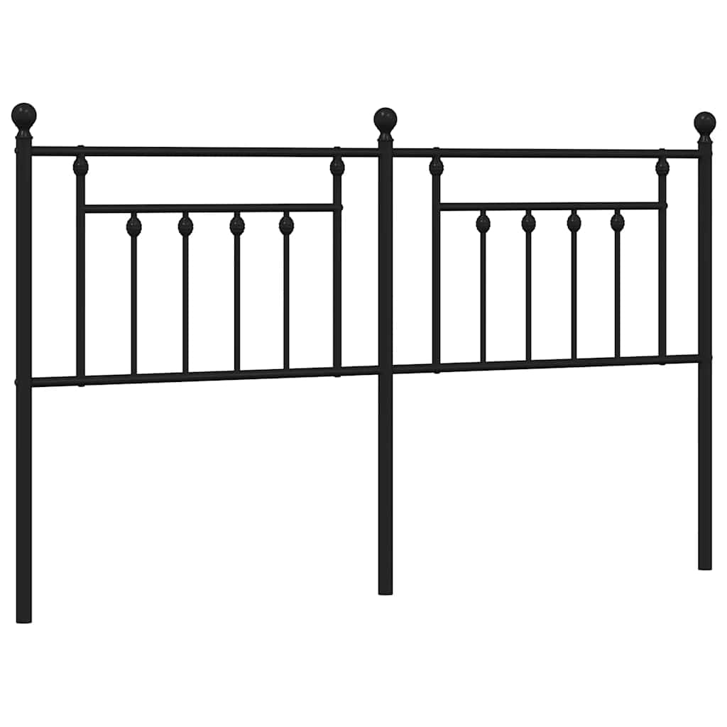 vidaXL Cabecero de repuesto de metal negro 180 cm