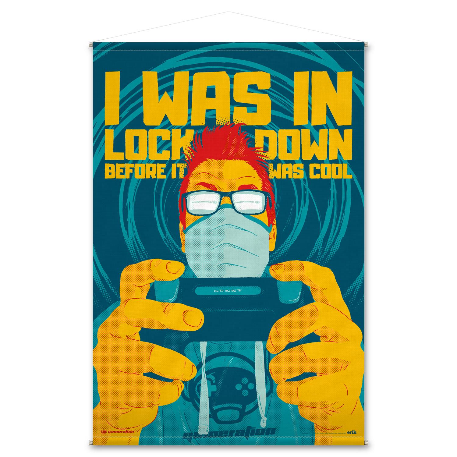 Grupo Erik Póster tela Gameration - Póster para enrollar - Decoracion pared gamer │ Cuadro enrollable de tela - Banderola Gameration