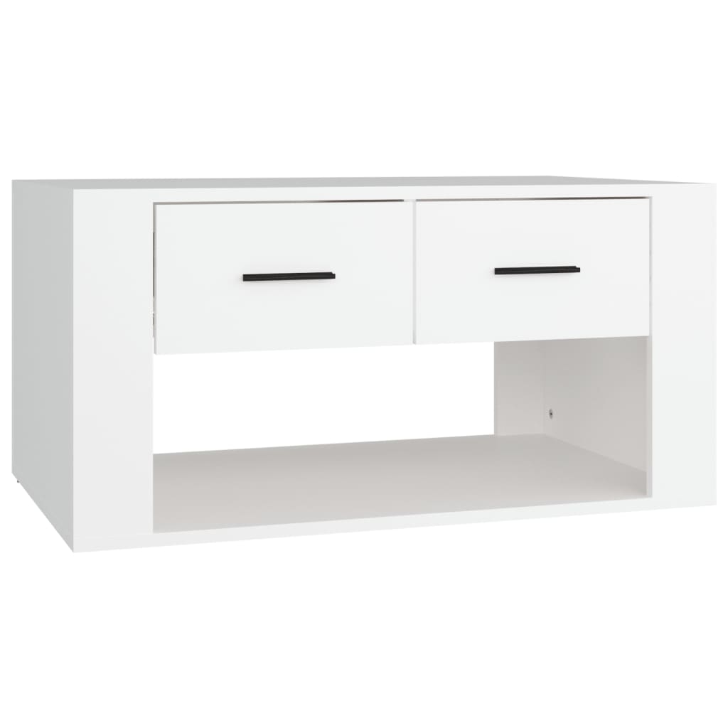 Vidaxl Mesa de Centro Madera Contrachapada 80x50x40 Cm Blanco