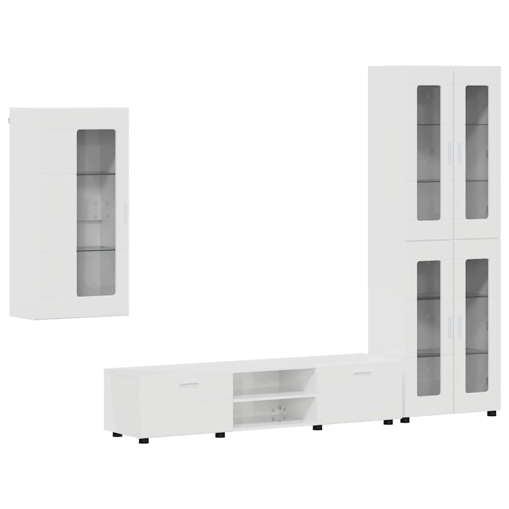 vidaXL Conjunto de mueble de TV con cajón FLORIN Madera de ingeniería