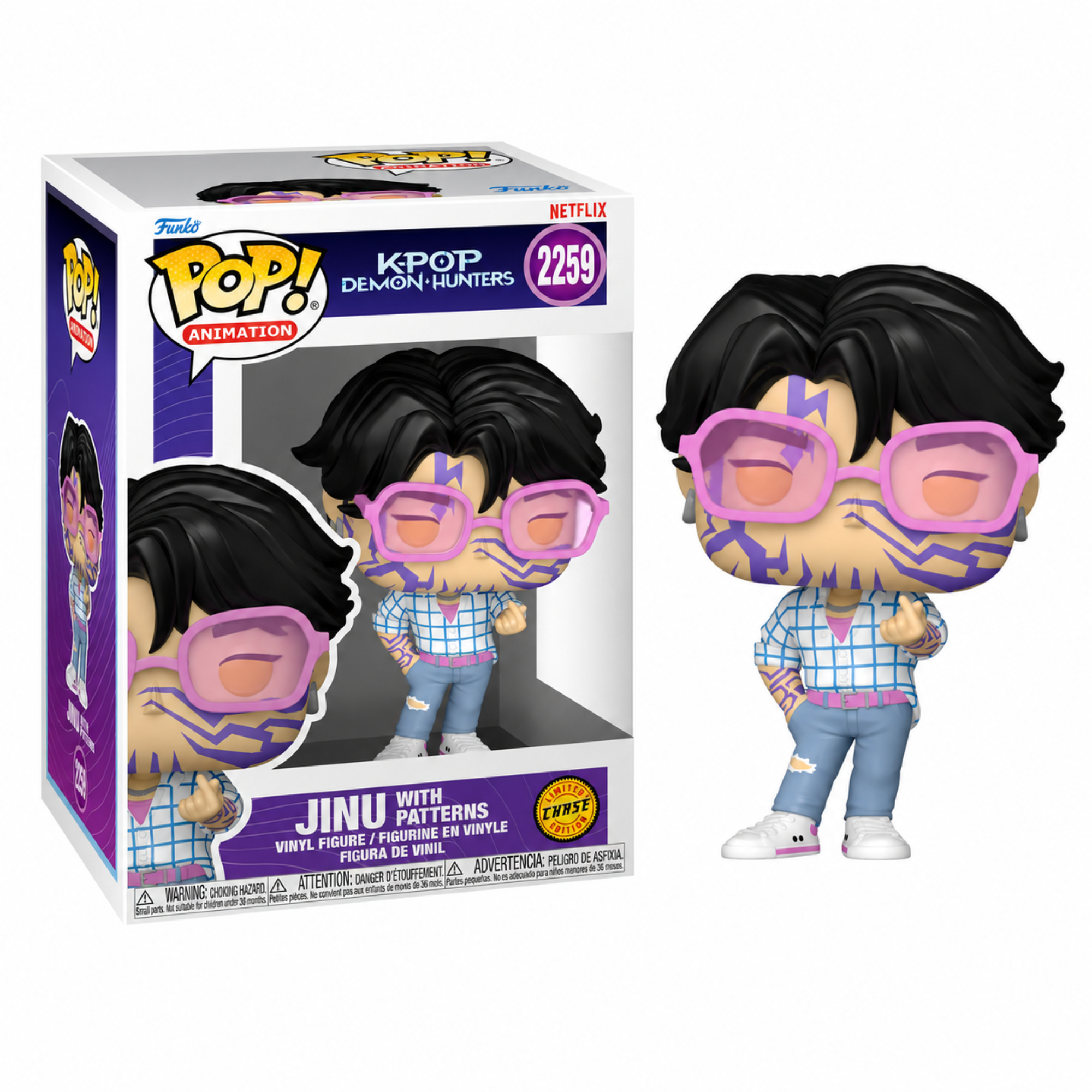 Funko Pop! K-POP Demon Hunters JINU with Patterns 2259 CHASE Limited Edition Figura Vinilo Coleccionable 10 cm Oficial