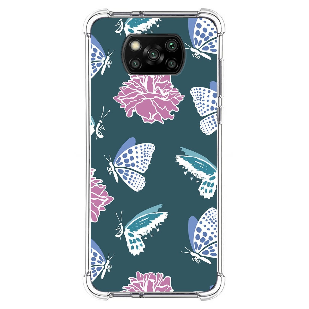 Funda Silicona Antigolpes para Xiaomi POCO X3 NFC / X3 Pro diseño Flores 10 Dibujos