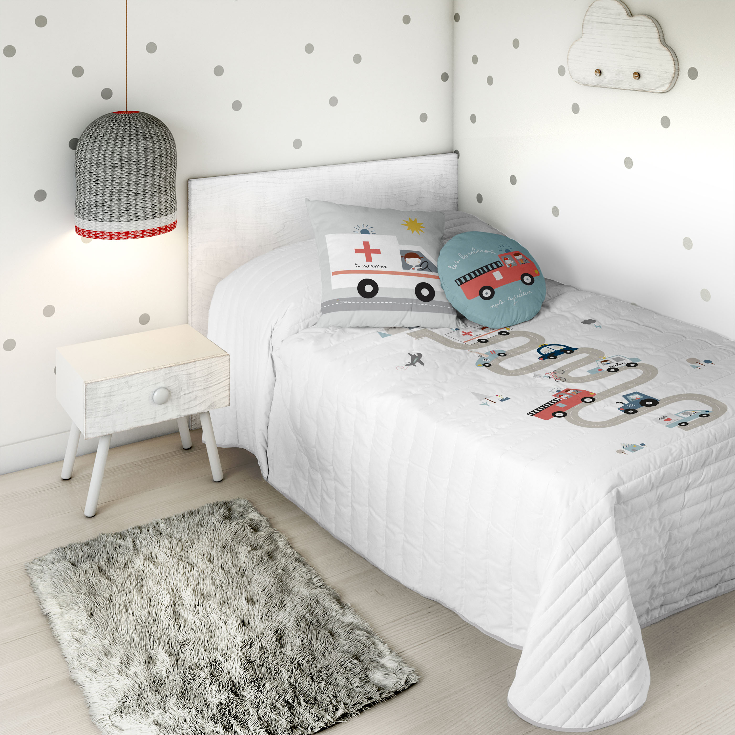 HACIENDO EL INDIO - Colcha Bouti Infantil Estampada 100% Algodón - Relleno 70 gramos -  Cubrecama Ligero Acolchado - Ideal para Primavera y Verano - Disponible para Cama 90/105 cm - Fabricada en España