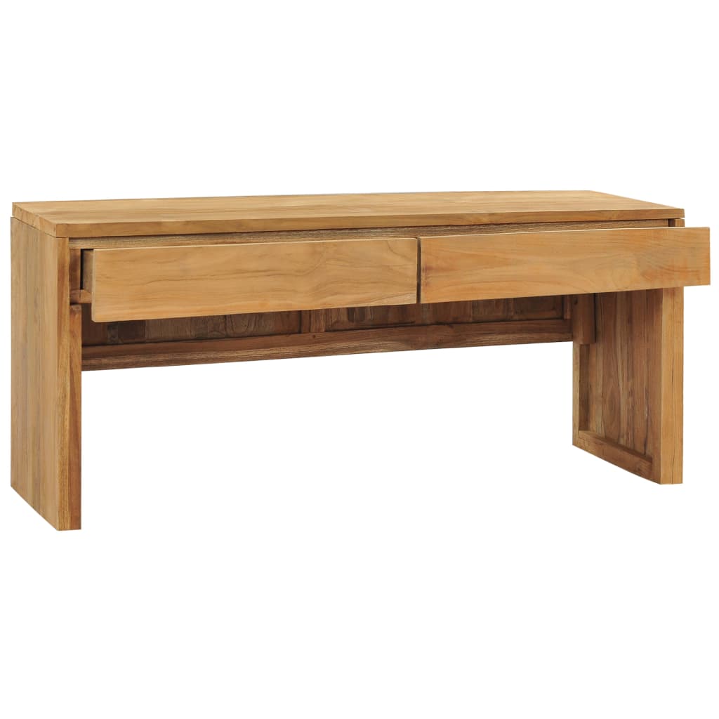 Vidaxl Mueble TV Madera Maciza Teca 100x35x45 Cm - Colonial