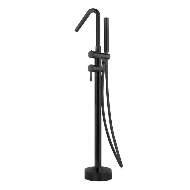 Imex Córcega BBECO1/NG Grifo monomando de bañera con ducha de mano de latón negro mate