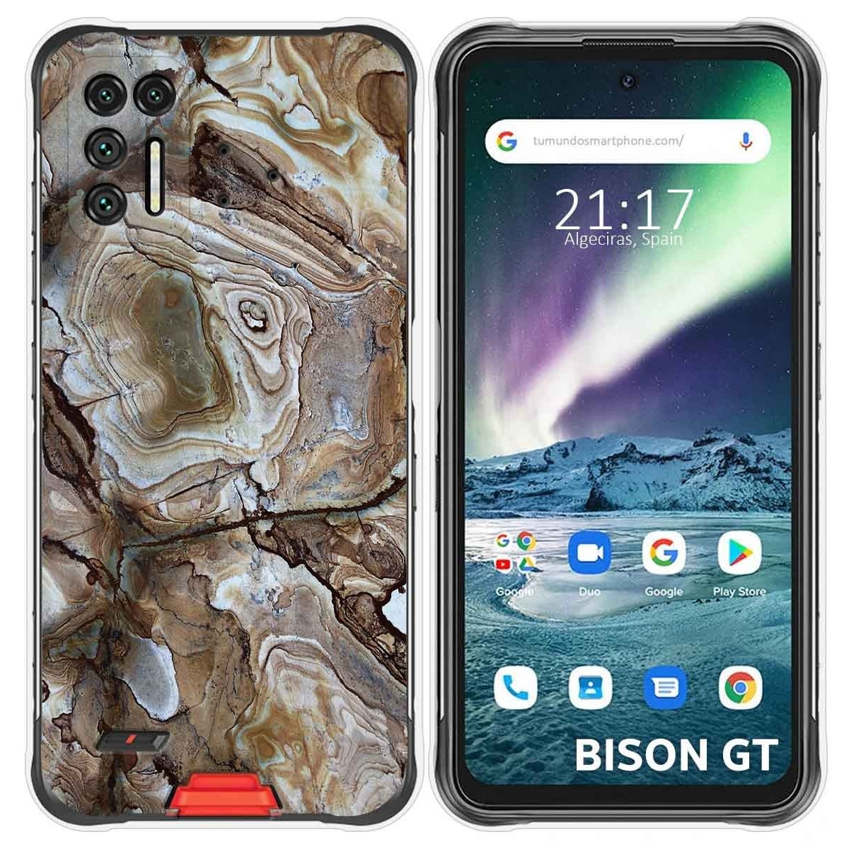 Funda Silicona para Umidigi Bison GT diseño Mármol 14 Dibujos