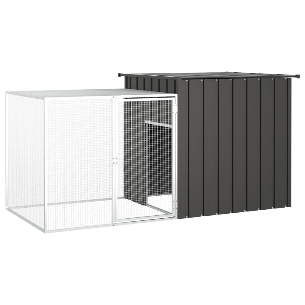 vidaXL Jaula de Gallinas Acero Galvanizado Gallinero Pequeños Aves Color Antracita,  Gris, y mas