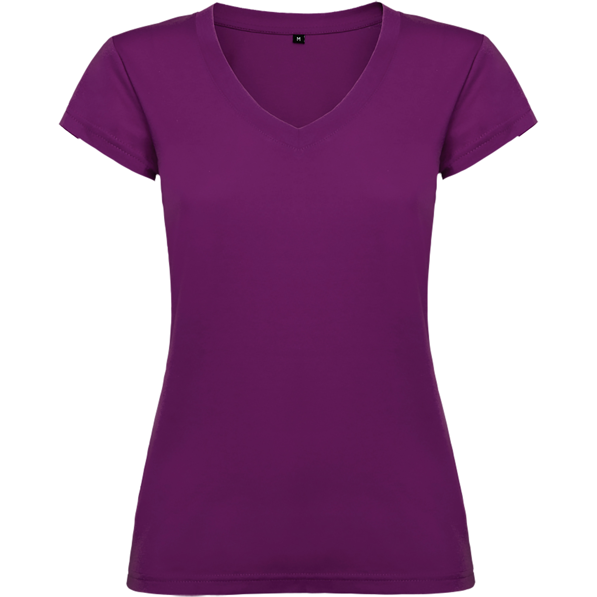 Pack 3 Camiseta de mujer con manga corta, escote en cuello de pico y acabados en ribete acanalado. Corte entallado con costuras laterales.