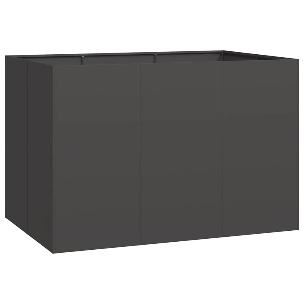 vidaXL Jardinera acero negro 120x80x80 cm