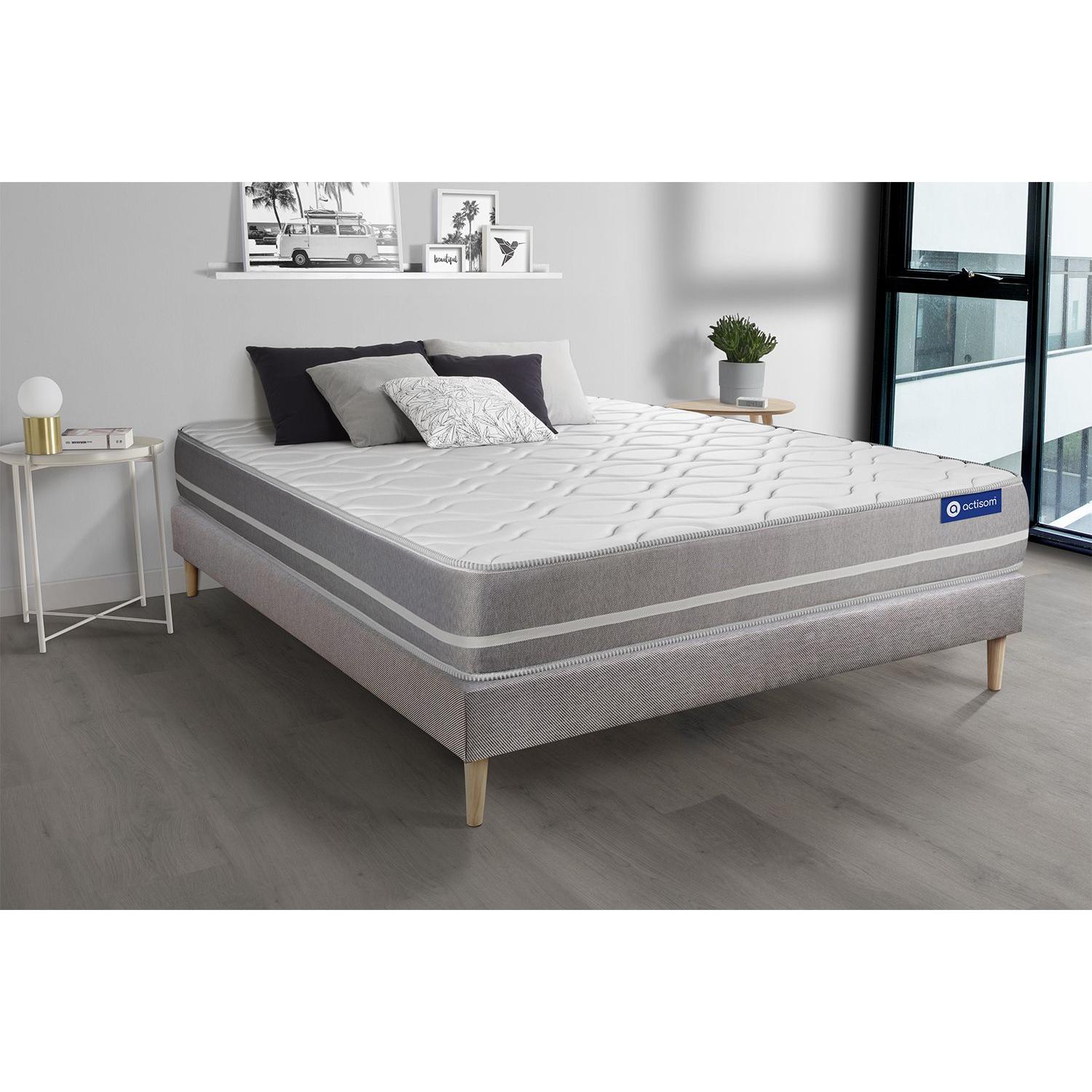 Pack colchón Actilatex touch 120x220cm + Somier, Látex y espuma viscoelástica, 3 zonas de confort