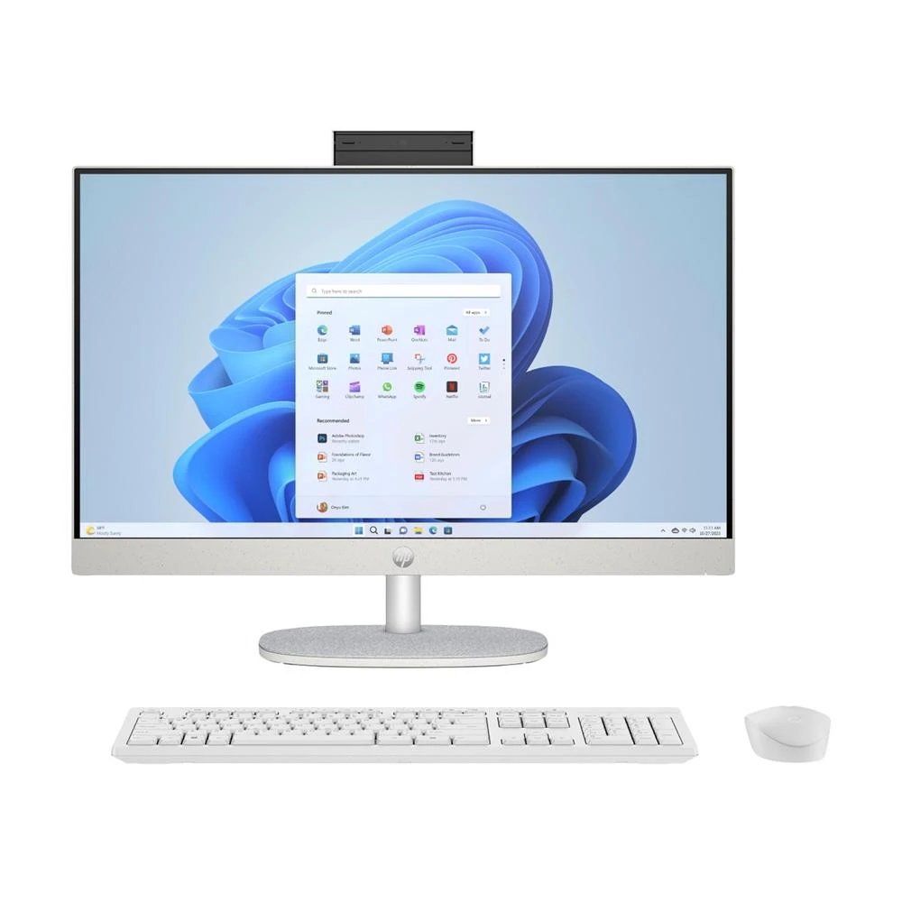 Pc Sobremesa All-in-One Windows 11 Intel Core i5-1335U HP D7LK2EA | Intel Iris Xe, 16GB, 512GB, Bluetooth, Blanco Shell White
