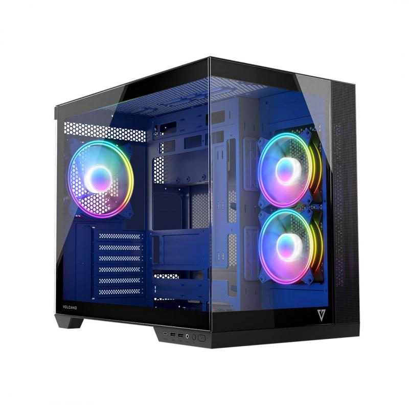 MODECOM Caja de ordenador Volcano Panorama APEX ARGB 3F MIDI Negro