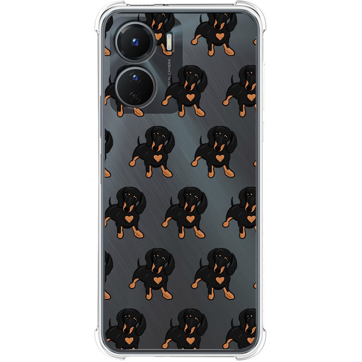 Funda Silicona Antigolpes para Vivo Y16 diseño Perros 10 Dibujos