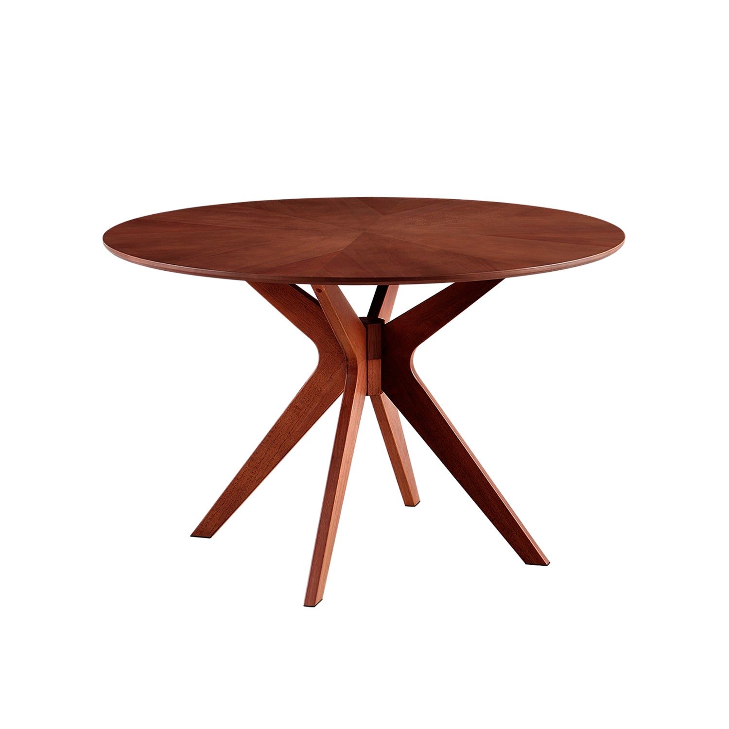 Mesa de comedor redonda gina oscura madera para hogar moderno mueble de almacenaje  - Homekit