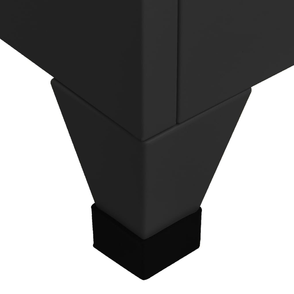 vidaXL Taquilla de acero negro 90x45x180 cm
