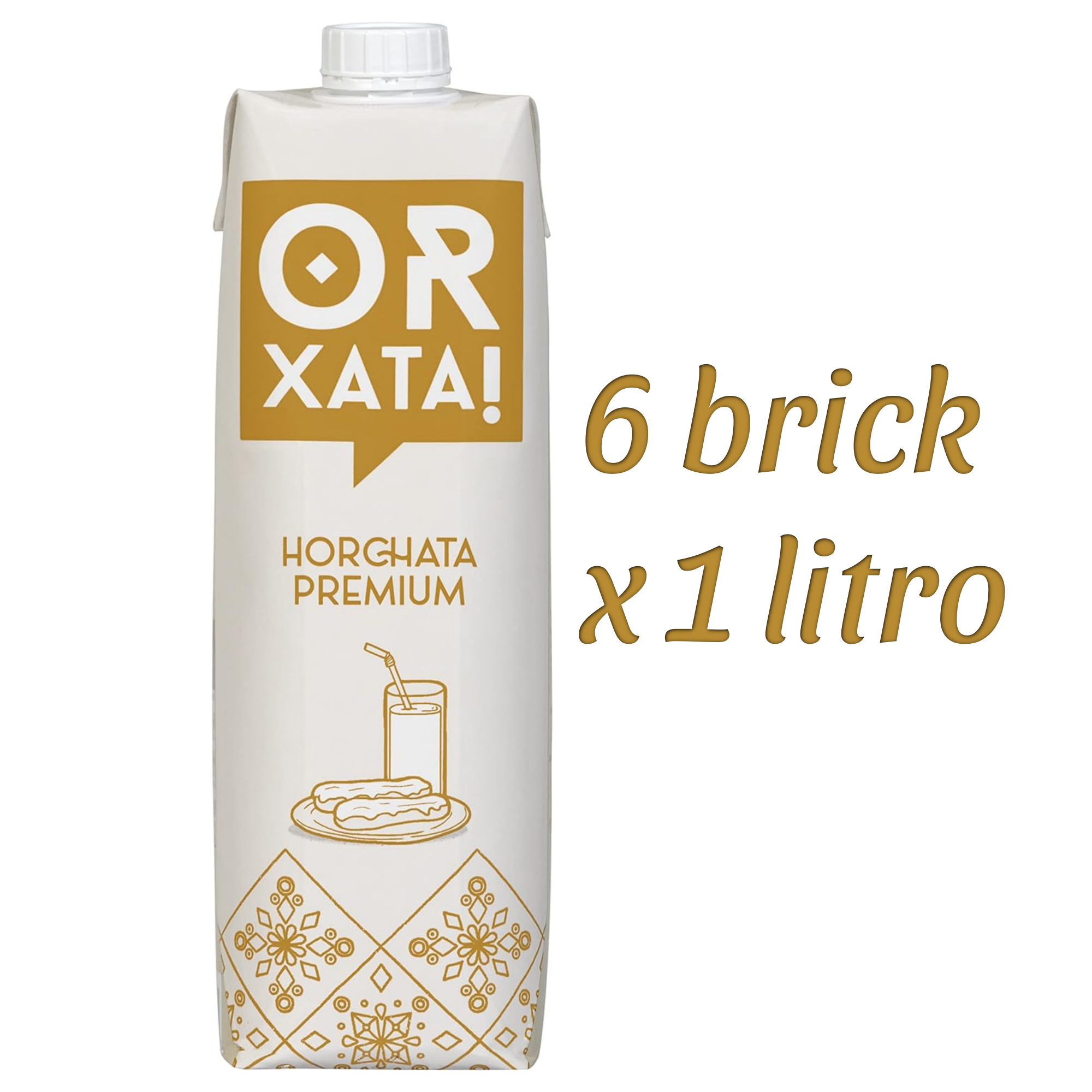 Horchata Seleccion Premium - Or xata Brick 1 litro - 6 o 12 Botellas - Horchata Valenciana de Chufa - Horchata Premium - Sin gluten