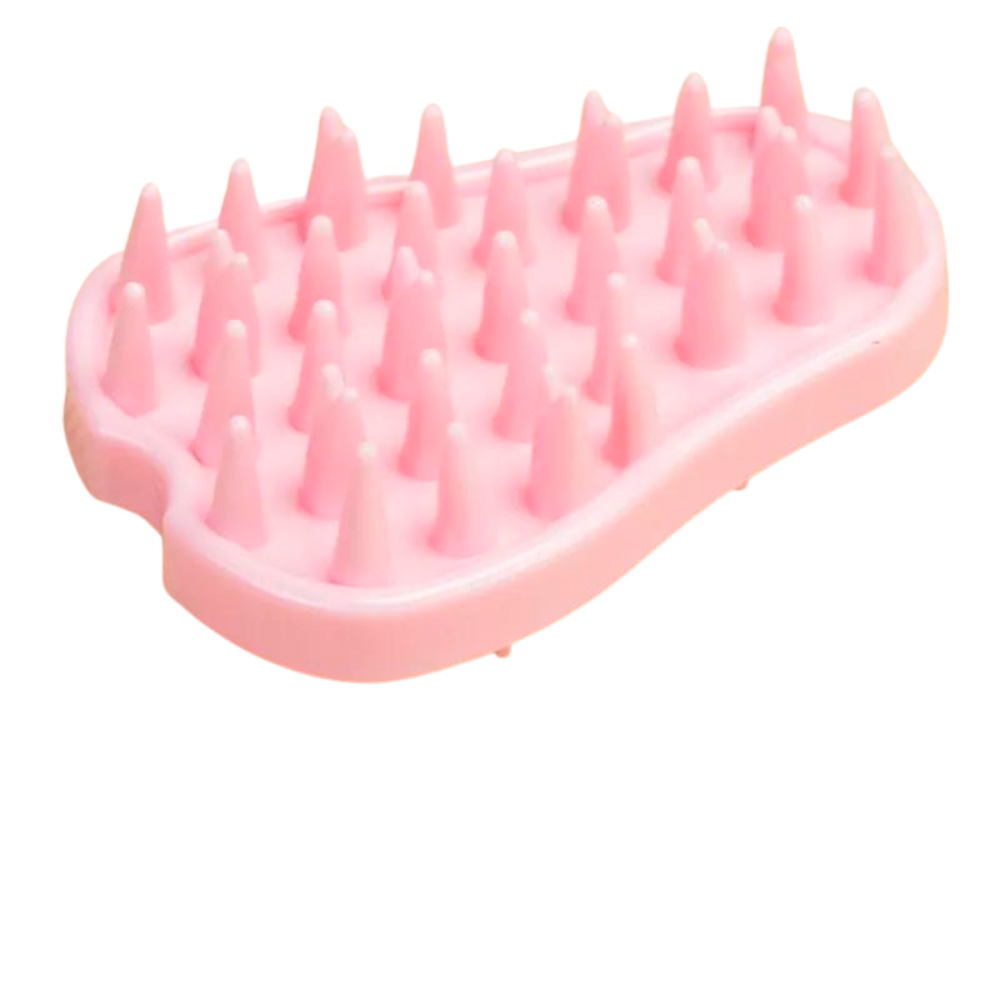Cepillo de silicona para mascotas, peine de baño para mascotas, cepillo masajeador para perro y gato, material de silicona antideslizante, flexible y ergonómico