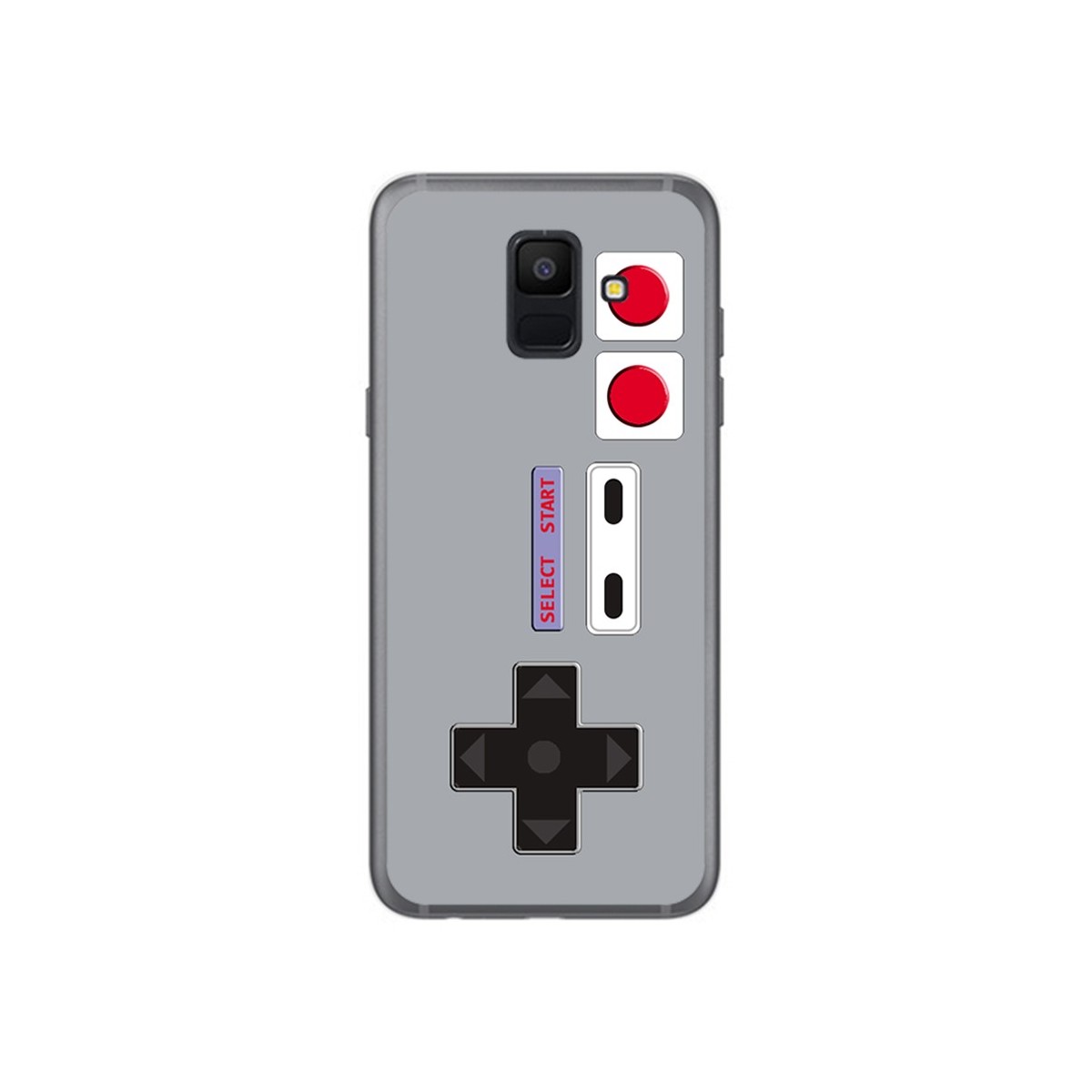 Tumundosmartphone Funda Gel Tpu para Samsung Galaxy A6 (2018) Diseño Consola Dibujos