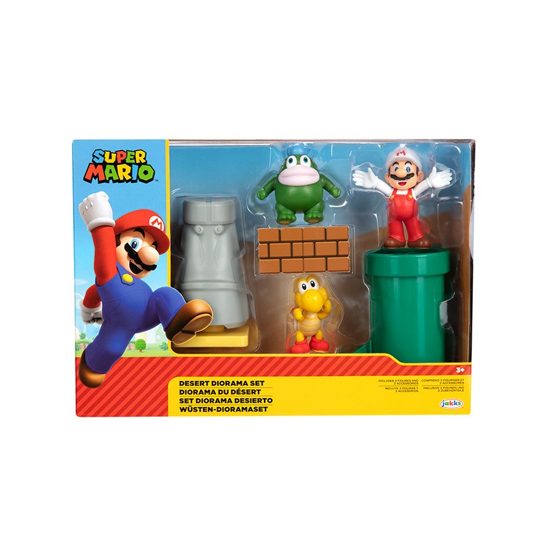 Super Mario Pack Figuras con Accesorios Desierto.