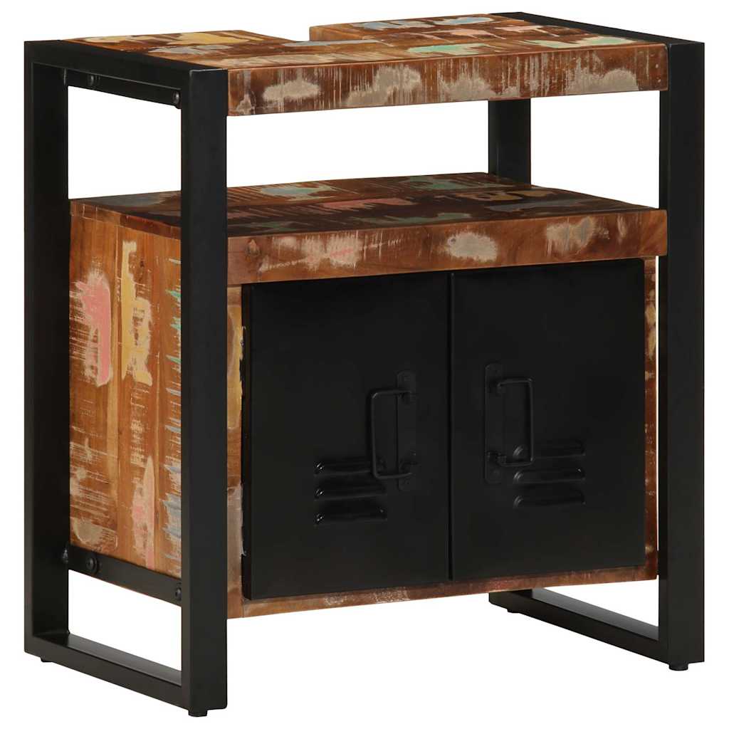 vidaXL Mueble de baño para lavabo madera maciza reciclada 55x35x60 cm
