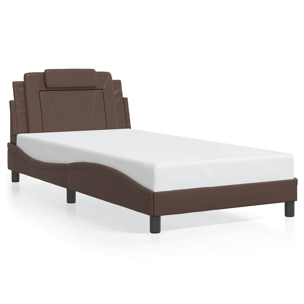 vidaXL Estructura de cama Viana sin colchón cuero sintético 100x200cm