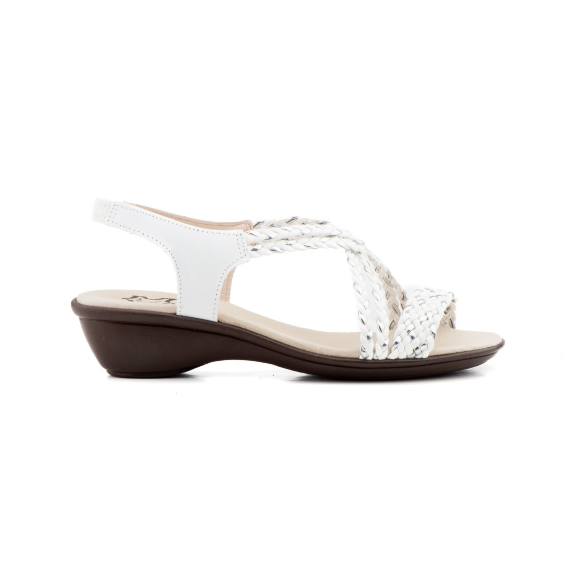 Sandalias blancas de piel de mujer by Pie de Angel