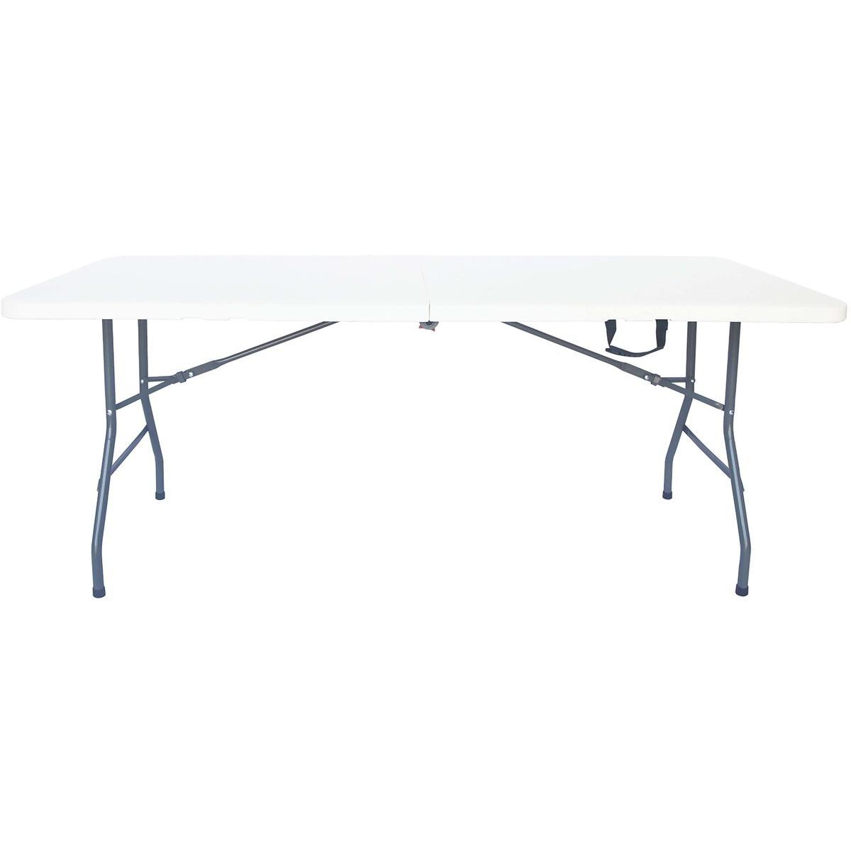 Habitat y Jardin - Mesa de jardín plegable "Foldy" - 180 x 74 x 74 cm - Blanca