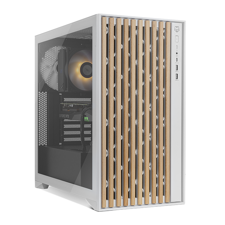 NOX XTREME PRODUCTS Hummer Element - Semitorre ATX  M-ATX  ITX, Panel Frontal y Superior Rejilla, Lateral Cristal Templado, 3X Ventiladores 140mm, Espacio para 10 Ventiladores, USB-C y 3.0, Blanco