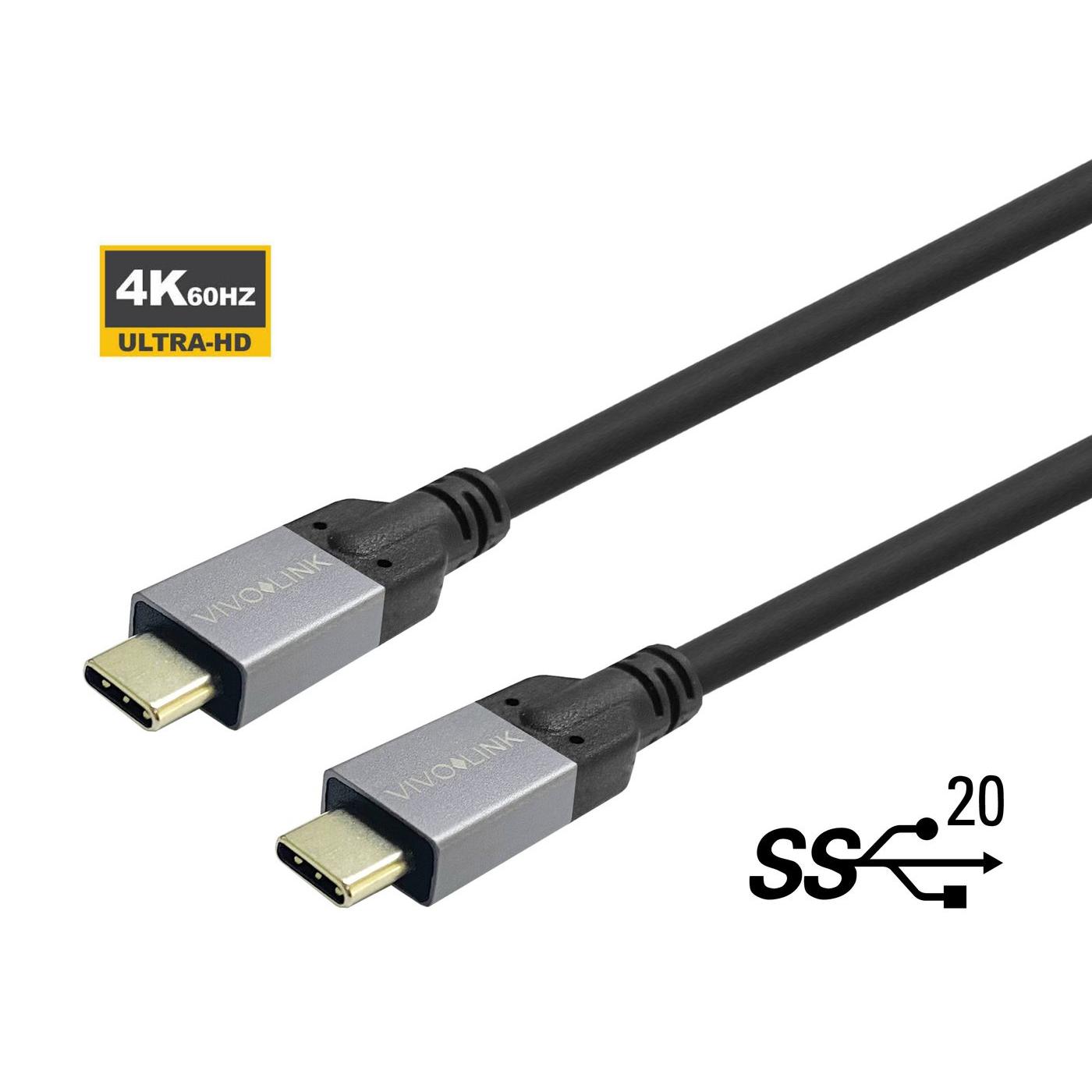 Cable USB-C a USB-C Vivolink de 1m para Carga y Sincronización de Datos