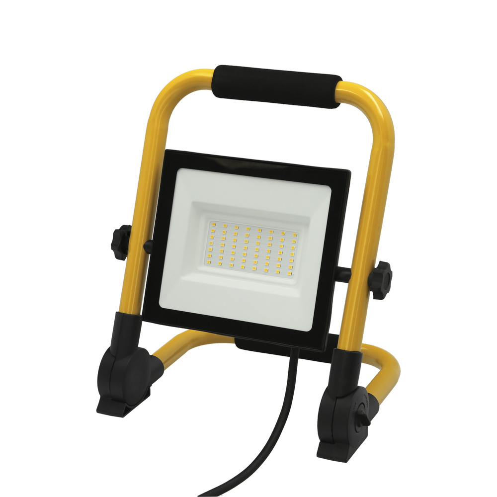 WOLFPACK LINEA PROFESIONAL Foco Led Plano 50 Watt. Luz Blanca 4000º K IP 65 4000 Lumenes Con Asa de Transporte, Proyector Led Con Asa, Foco Led Trabajo