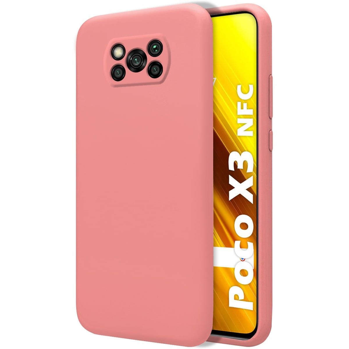 Tumundosmartphone Funda Silicona Líquida Ultra Suave para Xiaomi POCO X3 NFC / X3 PRO color Rosa