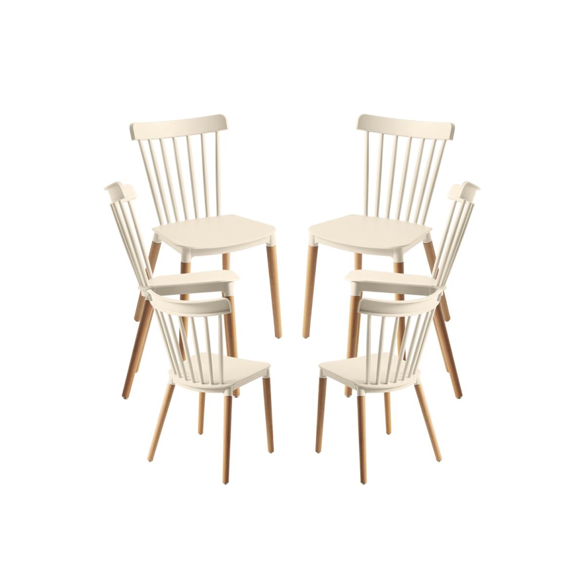 Regalos Miguel - Packs Sillas Comedor - Pack 6 Sillas Leka - Beige