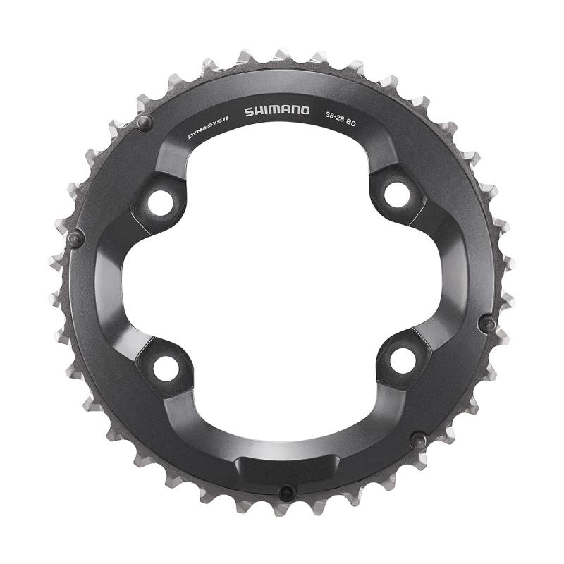SHIMANO | Plato DEORE XT M8000 2x11v - El Plato Shimano XT FC-8000 es adecuado para Deore XT 2x11 y bielas FC-M8000. Está fabricado en carbono con composite de metal que ofrece un rendimiento duradero