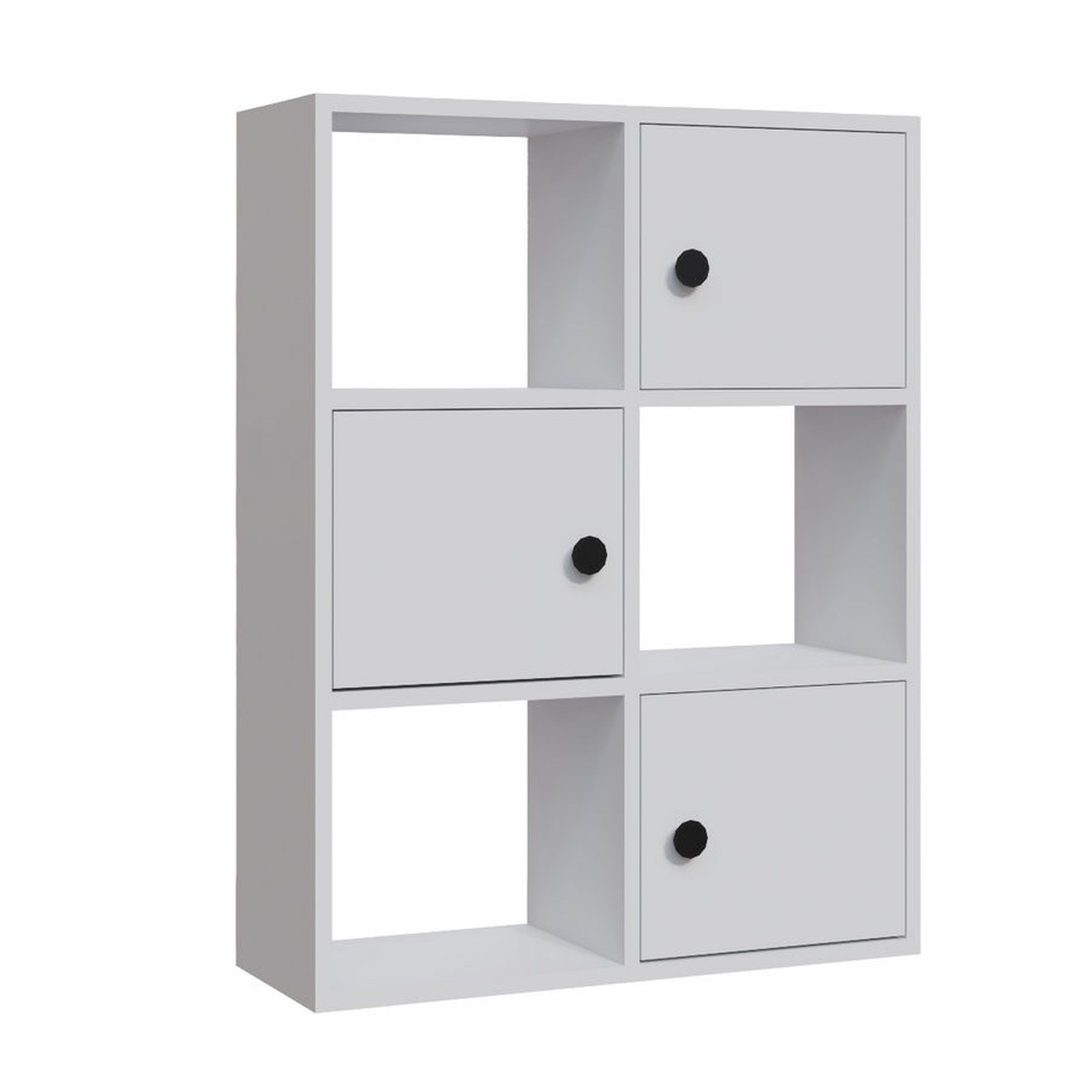 Librería, 100% Tablero de aglomerado rechapado en melamina, Color Blanco WELLHOME